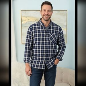 Noble Outfitters Plaid Flannel Long Sleeve Button Up Shirt Size M
